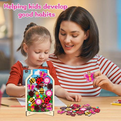 ZeffuLyne 28 Magnetic Reward Jars for Kids, Personalized Classroom Reward Jar with Pcs Insects Incentive System Potty