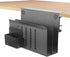 LUKETURE Desk Side Storage - Under Desk Laptop Holder, 2 Tier Steel Hanging Storage, No Drill Organizer, Black