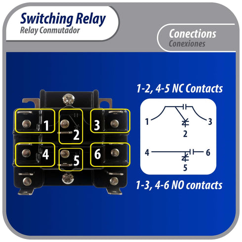 General Purpose Switching Relay APSWR-342, 90-342, 208-240 VAC Coil, DPDT for HVAC and Electrical Installations