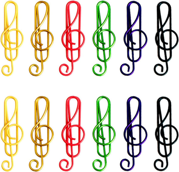 Cute Musical Note Shape Paper Clips, 50 Pcs for Music Enthusiasts, Party Invitations, and Office School Files