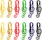 Cute Musical Note Shape Paper Clips, 50 Pcs for Music Enthusiasts, Party Invitations, and Office School Files