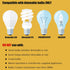 Dimmer Dimmable Bulbs (1-Pack) Upgraded UL-Certified Inline Switch, Full Range Rotary Cord Switch Replacement for Table