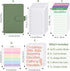SKYDUE Budget Binder with 8pcs Zipper Envelopes, 12pcs Expense Sheets & 24 Rose Gold Sticky Labels, Money Organizer for