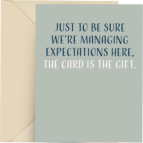 Happy Birthday Card - Single 4.25 X 5.5 Greeting Card with Envelope, Blank Inside, Funny Gift for Men and Women