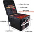 Fireproof Document File Organizer Box, Portable Storage Filing Cabinet Box with Lock for Hanging Letter/Legal Folder,