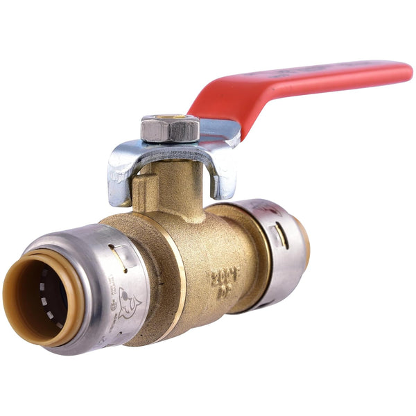 SharkBite Max 1/2 Inch Ball Valve, Push to Connect Brass Plumbing Fitting, Water Shut Off for PEX, Copper