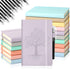 Estune Tree Small Notebooks | Leather Lined Pocket Notebooks with Pen Holder | A6 | 40 Pcs