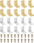 PATIKIL Metal Corner Braces, 20 Pcs L-Shape Shelf Support Corner Brace Right