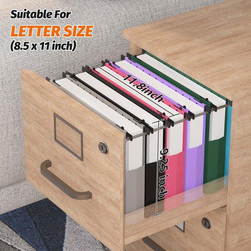Extra Capacity Plastic Hanging File Folders, 12 Pack Reinforced Expanding Hang Folder, Letter Size, Heavy Duty Organizer