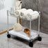 Betoveren 2 8.85 Inches) Tier Utility Rolling Cart Storage Organizer with Wheels Under Desk Mobile Bathroom Cart