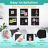 Large Cork Board for Walls, 12 Pack Black Felt Wall Tiles, 47"x35" with Push Pins & Sticky Tabs