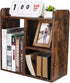 PAG Desktop Shelf Freestanding Wood Small Bookshelf, Desk Supplies Organizer and Storage Display Rack