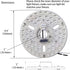 36W 6.4" Bulb Light,3 Dimmable Ceiling Fan Light Kit Replacement,Retrofit LED Light Engine Disc Board Panel for Flush