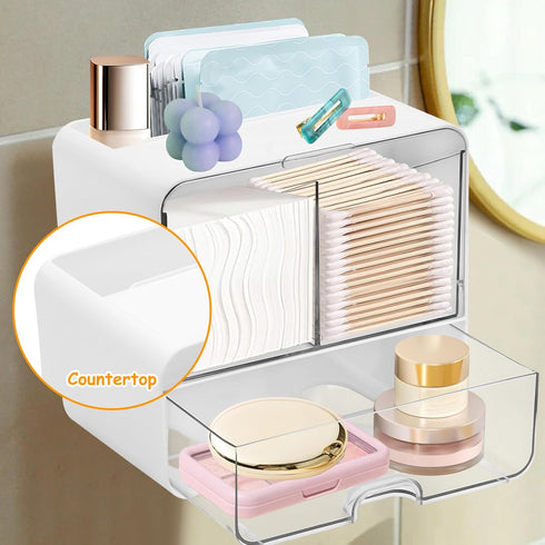 Qivine Tampon Holder for Bathroom Wall, Feminine Product Organizer Wall Mounted Tampon Dispenser, Pad Dispenser Wall