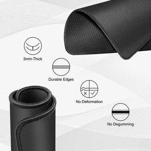 JIKIOU 3 Pack 10.2x8.3inch Mouse Pad with Stitched Edge, Comfortable Mouse Pads with Non-Slip Rubber Base, Washable