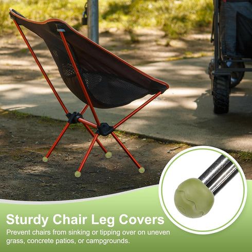 0.87 Inch uxcell Chair Feet Covers, Anti-Sinking Rubber Ball Feet Fit for Legs, Chair Leg Caps for Camping, Outdoor