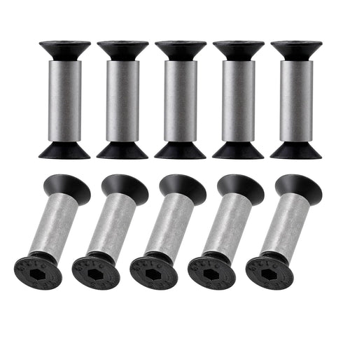 10 Packs Black Hex Flat Head Knife Handle Screws, Rivets, Bolts Fasteners for Fixing Blade Knives