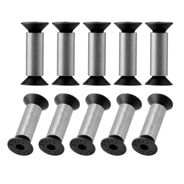 10 Packs Black Hex Flat Head Knife Handle Screws, Rivets, Bolts Fasteners for Fixing Blade Knives