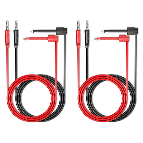 Goupchn 4PCS 4mm Banana Plug Test Leads, Copper Soft Cable Wires for Multimeter Electrical Testing 500V 5A