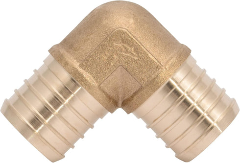 SharkBite 1-1/4 Inch Crimp 90 Degree Elbow, Brass Plumbing Fitting for PEX Pipe, PE-RT