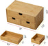 MEEDEN Bamboo Desk Organizer with Drawers - Desktop Storage Drawer Container for Office Home Toiletries Supplies
