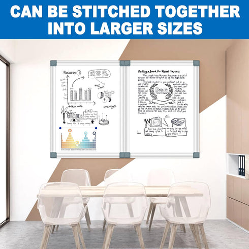 Magnetic Whiteboard Dry Erase Board for Wall, 24"x18" Magnet Hanging White Board for Home and Office
