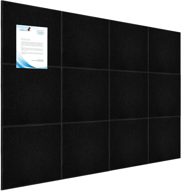 Large Cork Felt Board Tiles, 12 Pack, 47" x 35" Self Adhesive Cork Boards for Walls, Office, School Home Decor Display,