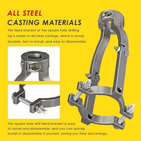 Square Hole Drill Bit Adapter - Mortising Attachment for Drill Press and Power Tool Accessory