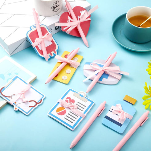 Eaasty 24 Packs Nurse Notepad with Pen, Mini Funny Nurse Sticky Note, 2024 Nursing Student Essential Gift