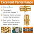 3/4 inch PEX Straight Fitting, Brass Coupling for Water Pipes, 20 pcs with Crimp Ring