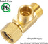 Lead-Free Brass Angle Stop Add-A-Tee Valve, 3/8-Inch Compression Inlet and Outlet, 2 Pack