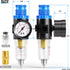TAILONZ PNEUMATIC 1/4 Inch NPT AFR2000 Air Filter Pressure Regulator Kit(0 to 145 Psi)5 Micron Brass Element Air Tool Compressor Filter with Gauge