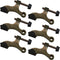 Nuk3y Heavy Duty Adjustable Door Stop, Hinge Pin (6 Pack, Antique Brass)