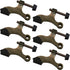Nuk3y Heavy Duty Adjustable Door Stop, Hinge Pin (6 Pack, Antique Brass)