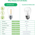 Meconard 30 Pack S14 Edison String Light Bulbs, 1 Watt Replacement for Outdoor String Lights, 2200K Warm White