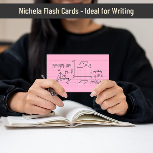 600 Count 3 5 Inch Colored Index Cards x Ruled Index Cards, Flash Cards College Ruled for School, College, Office