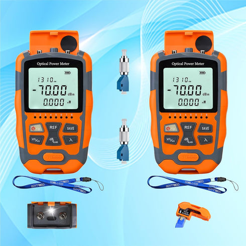 Fiber Optic Tester 4 in 1, Portable Optical Fiber Power Meter, 10 km Visual Fault Locator, OPM & VFL Tester