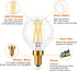 G15 Bulb, 4W(40-Watt 3000K, E12 Dimmable Bulbs 6-Pack LED Filament Equivalent), Soft White Base LED Light for Pendant