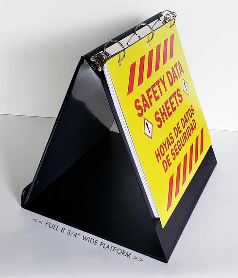 EASEL RING BINDERS - Flip Over The Top Style Platform Construction (BURGUNDY, 11" X 8 1/2" Sheet Size)