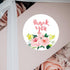 Pink Flower Thank You Stickers, 50PCS Self-Adhesive 2 Inch Labels for Wedding, Small Business, and Party Favors