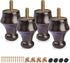 Btowin 2.4 Inch / 6cm Solid Wood Furniture Legs,4Pcs Wooden Walnut Sofa Legs