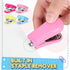 Ctosree Mini Stapler Bulk, 12 Pieces with 12 Boxes Staples, Built-in Staple Remover, Desk Tool (Blue, Green, Pink, Rose)