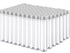 Dandat 80 Pcs 65ml Clear Flat Plastic Test Tubes with Screw Caps for Sample Testing and Party Favors