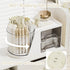 SAYEEC Rotating Desk Organizer with 2 Drawers, 6 Slots Multi-Functional Pencil Pen Holder for Office School Home (White)