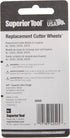 Replacement Cutter Wheels, Superior Tool 42525, Mini Tube Cutting, Cu, Al, Steel, Black