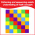 edxeducation Transparent Tiles | Mini Jar | Colorful, Plastic Squares | Light Box Accessory | Sensory Play | Early Math
