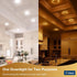 2 Pack 6 Inch 5CCT 2700K/3000K/3500K/4000K/5000K 12W=110W, 1100LM, Dimmable Amico LED Recessed Ceiling Light with Night