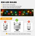 24 Pack S14 Bulbs, 1W Bulbs E26 2200K, Dimmable, GvvooHome Colored LED String Light Plastic Shatterproof Replacement