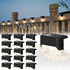 pearlstar 16 Pack Solar Step Lights,Solar Deck Railing Lights Outdoor Waterproof Led