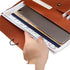 HJLLJJGA 1Pcs A4 Leather Document Holder Fashion Leather File Bag for Document Organizer Document Storage Bag Business